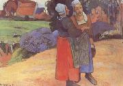 Paul Gauguin Breton Peasants (mk09) oil on canvas